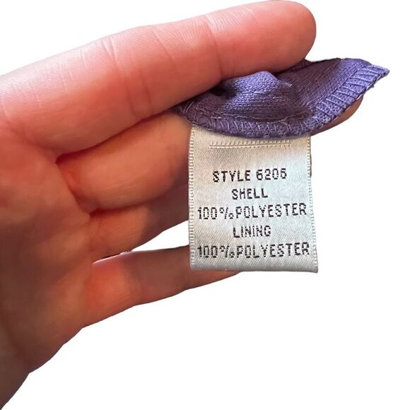 Patra vintage purple ruffle v neck dress - Picture 2 of 9